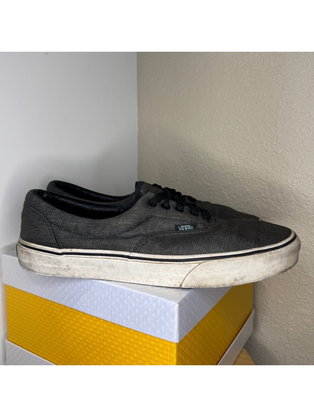 Vans Authentic Herringbone Black Men’s 10.5 Low Top Sneakers